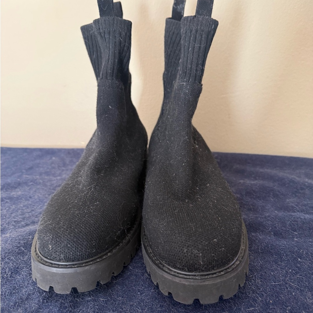 Vivaia Black Knit FLORA Top Ankle Boots - Size 41 - Picture 2 of 5